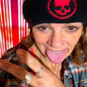 Skull sock hat worn a couple times